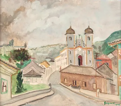 Alberto da Veiga Guignard - Paisagem de Ouro Preto
