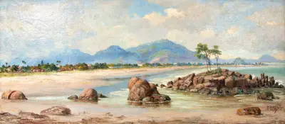 Benedito Calixto - Pedra do Mato - Praia de São Vicente