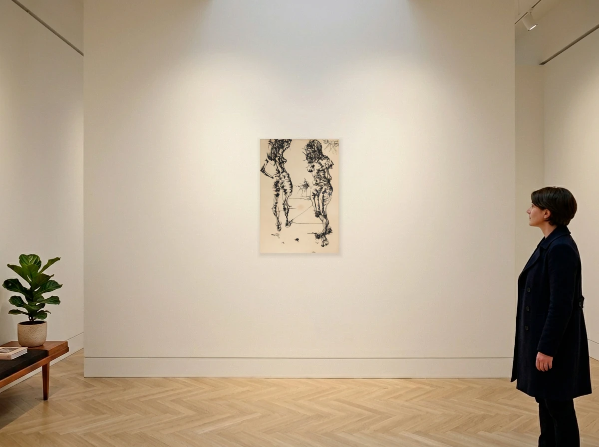 Flávio de Carvalho - Two Women in room