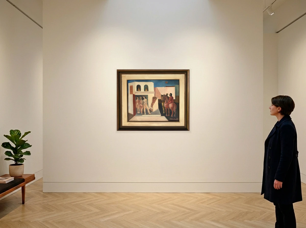 Di Cavalcanti - Female Figure With Horses in room
