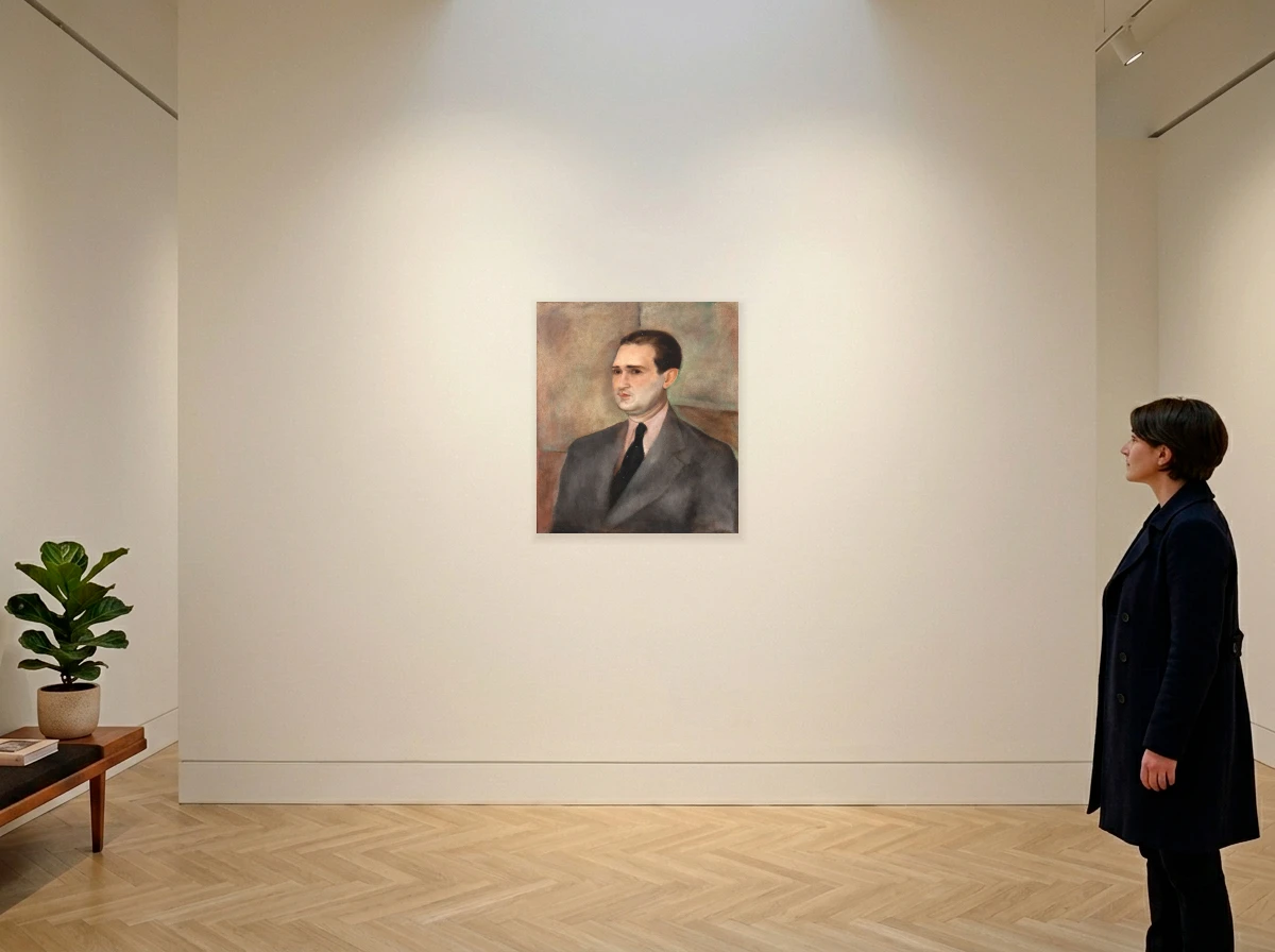 Candido Portinari - Portrait Of Antonio Bento in room