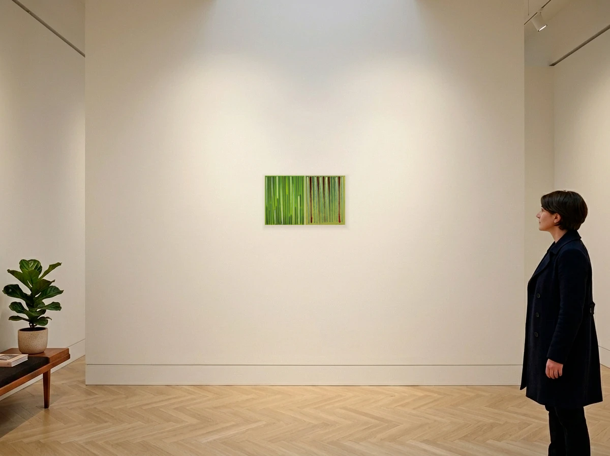 Fabiana Preti - Verde Vermelho - Díptico no ambiente