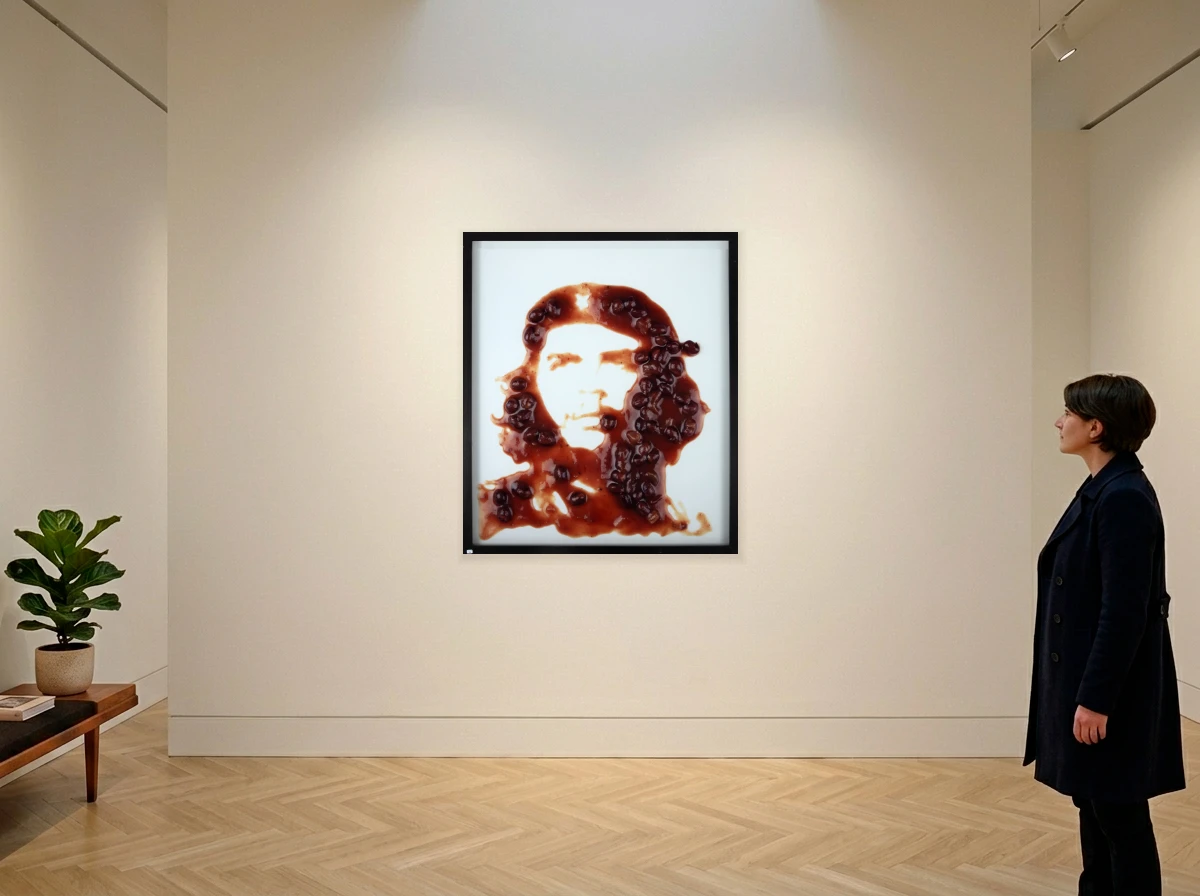 Vik Muniz - Che (Black Bean Soup) no ambiente