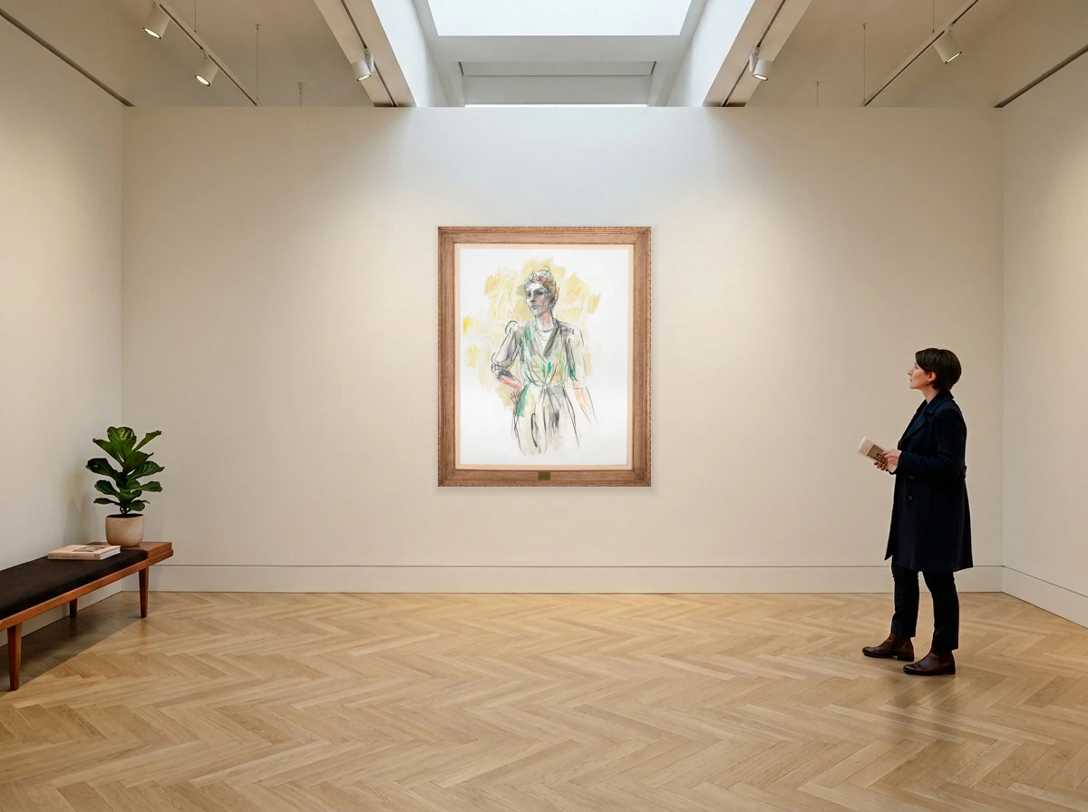Ernesto de Fiori - Figura de Mulher no ambiente