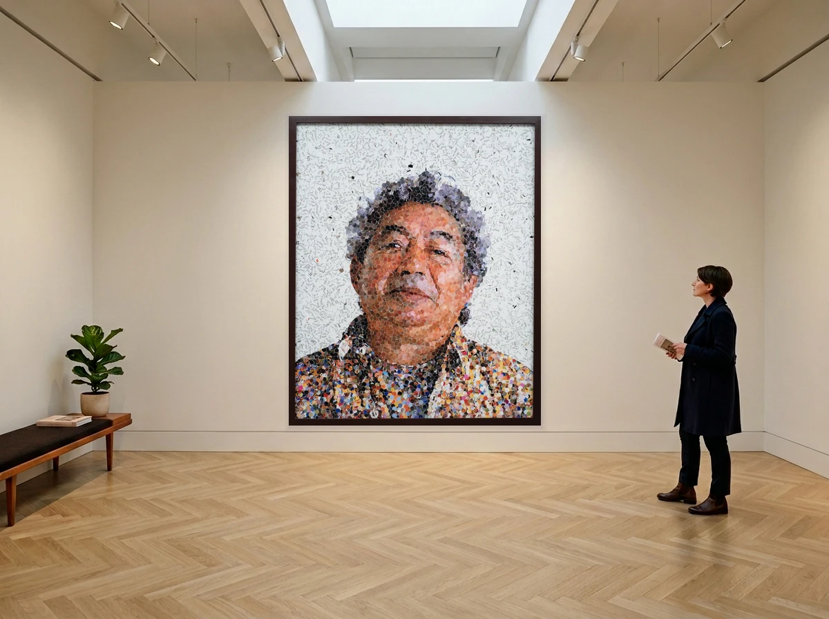Vik Muniz - João I, da série Pictures of Magazine no ambiente