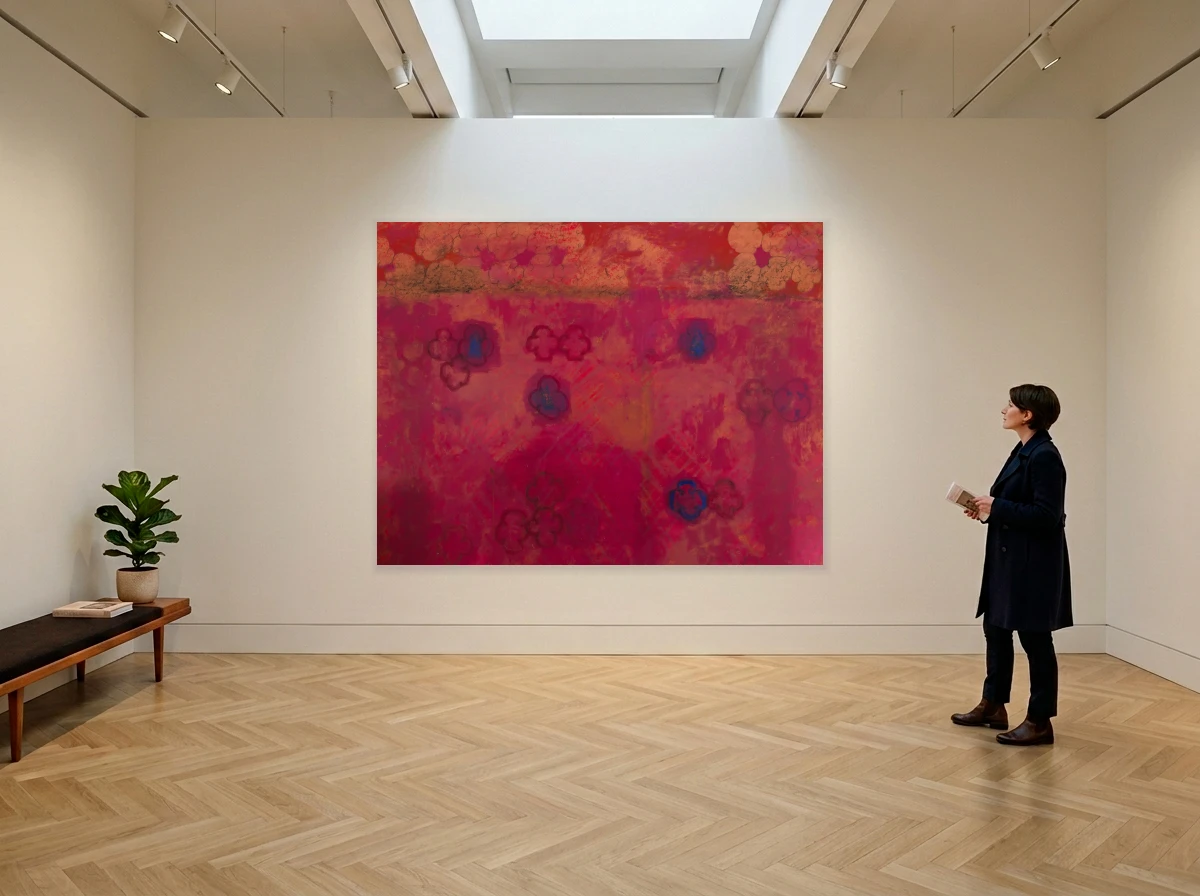 Marina Saleme - Artificial Landscape With Beings Flying in room