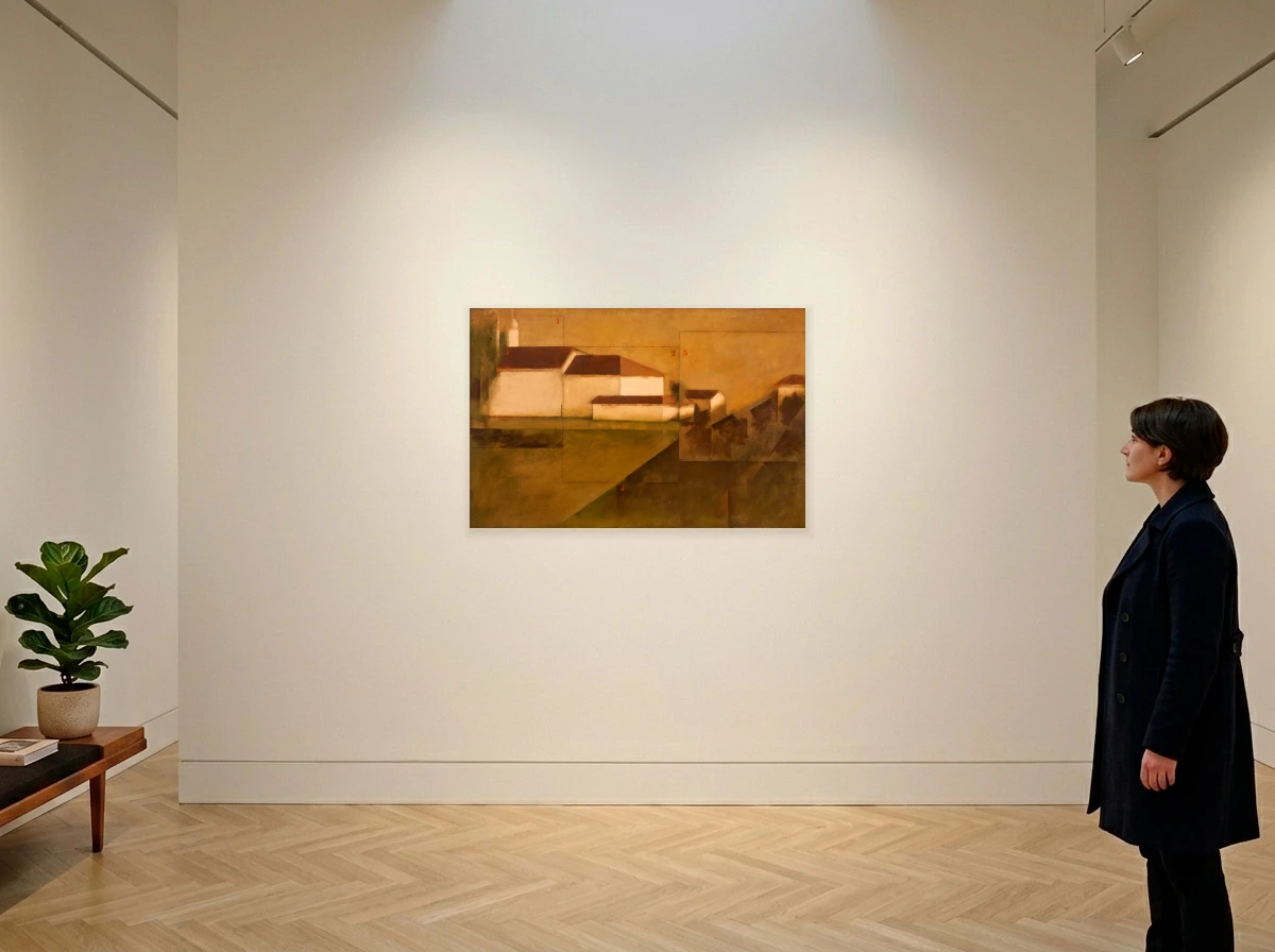 Carlos Scliar - Landscape in room