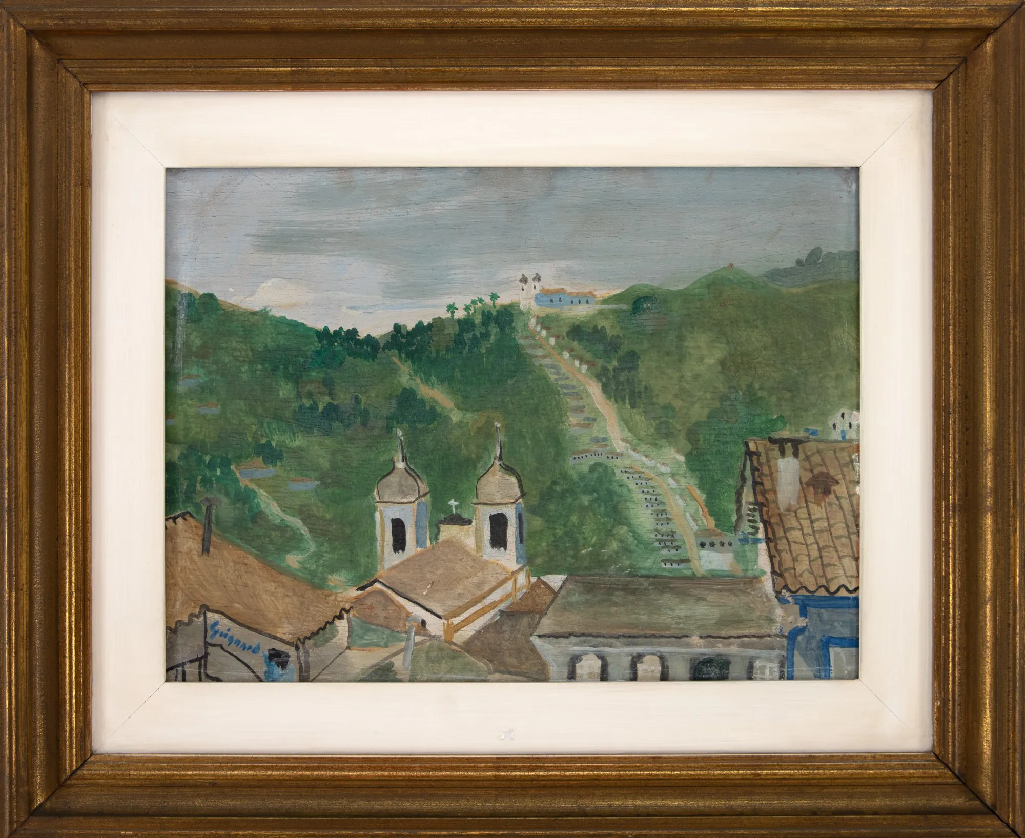 Alberto da Veiga Guignard - Paisagem com Casario e Igreja