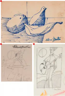 Aldemir Martins - Conjunto Com 3 Desenhos