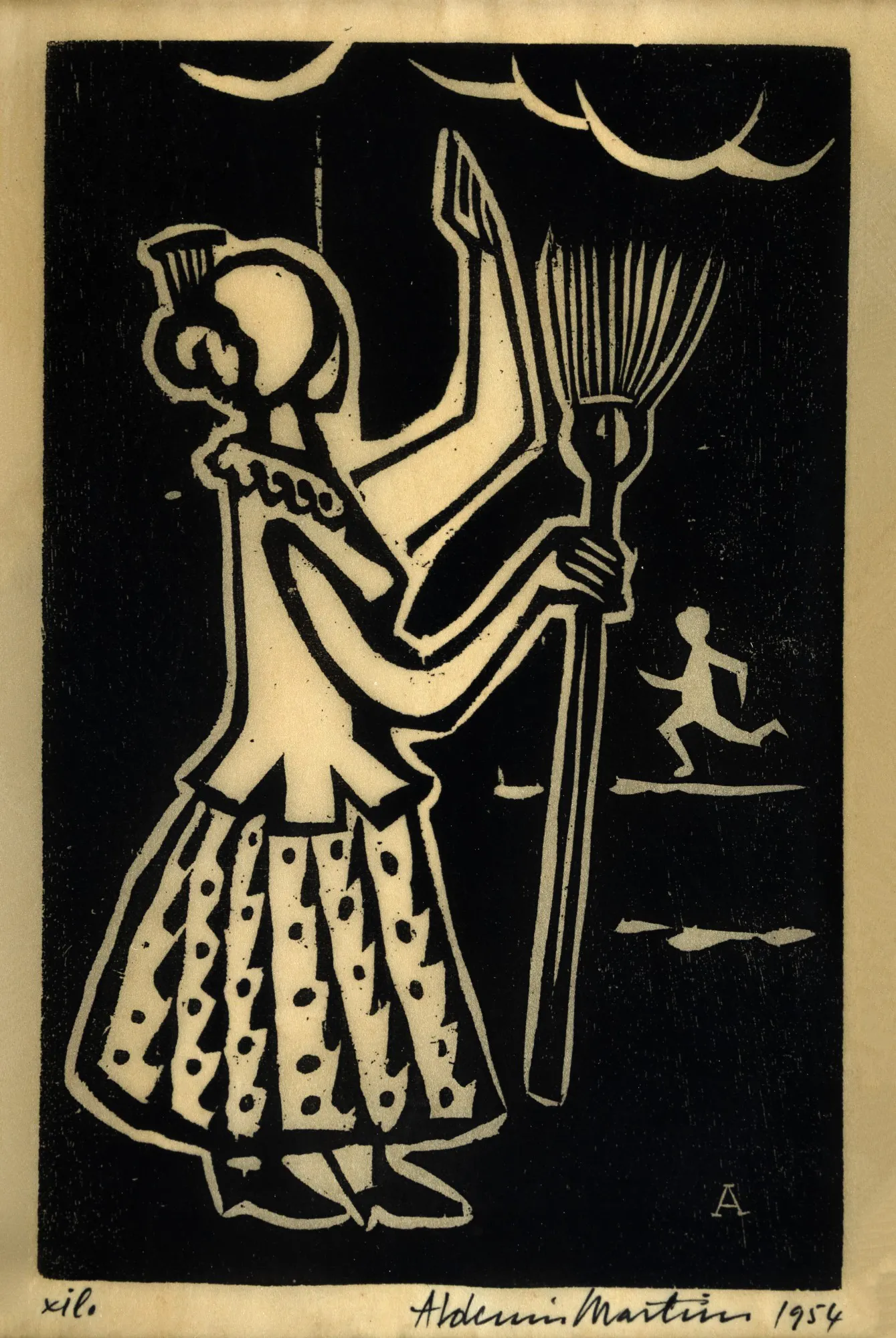 Aldemir Martins - Woman With Broom