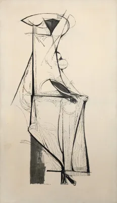 Aldemir Martins - Woman Sitting