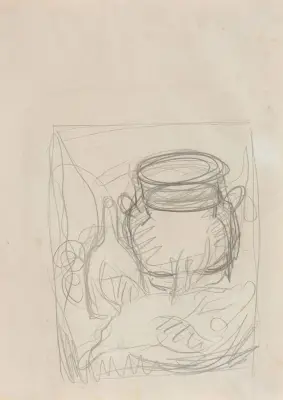 Aldo Bonadei - Objetos sobre Mesa