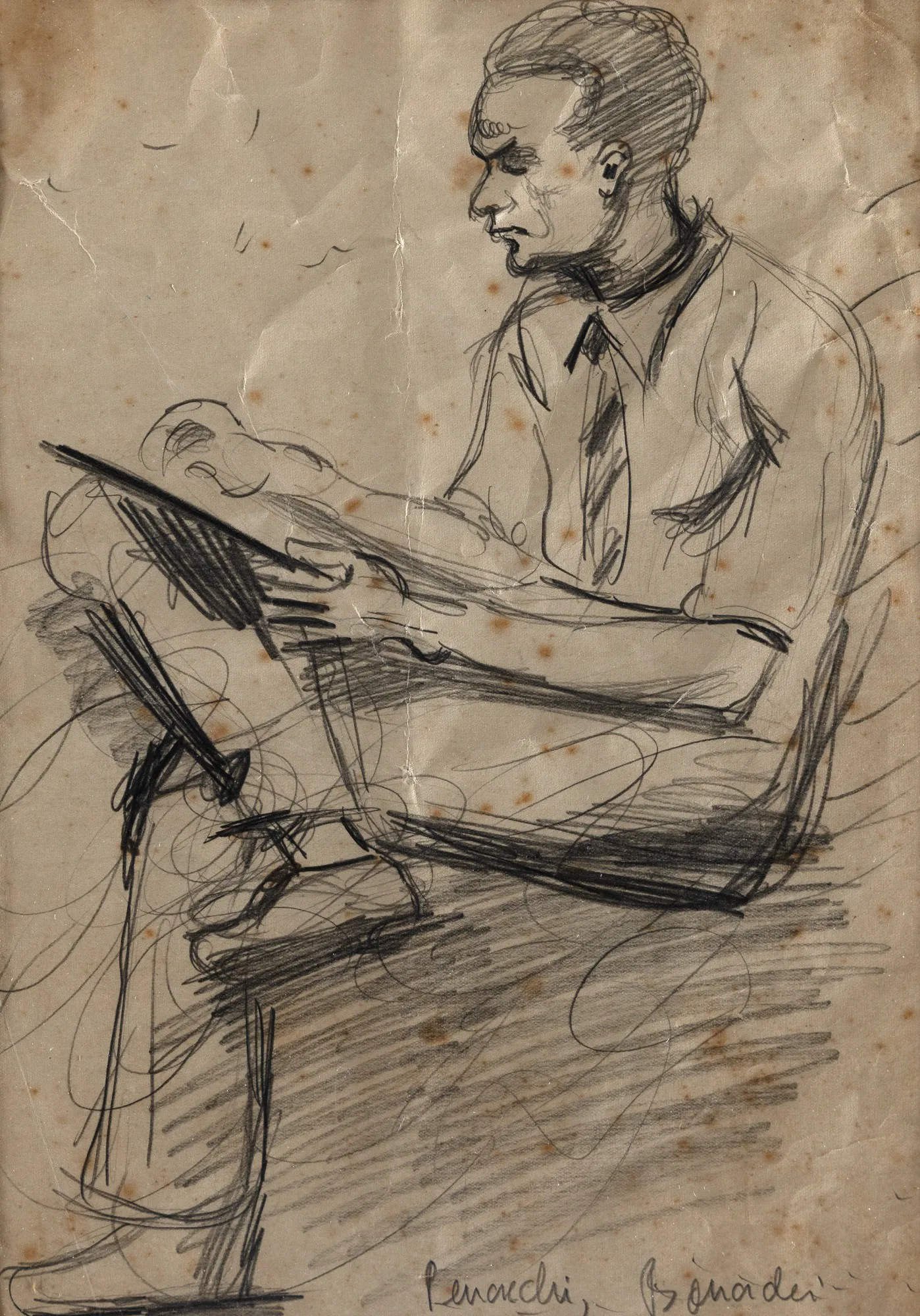 Aldo Bonadei - Portrait Of Fulvio Pennacchi