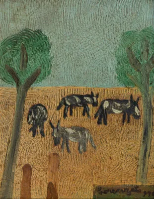 Amadeo Lorenzato - Animais no Pasto