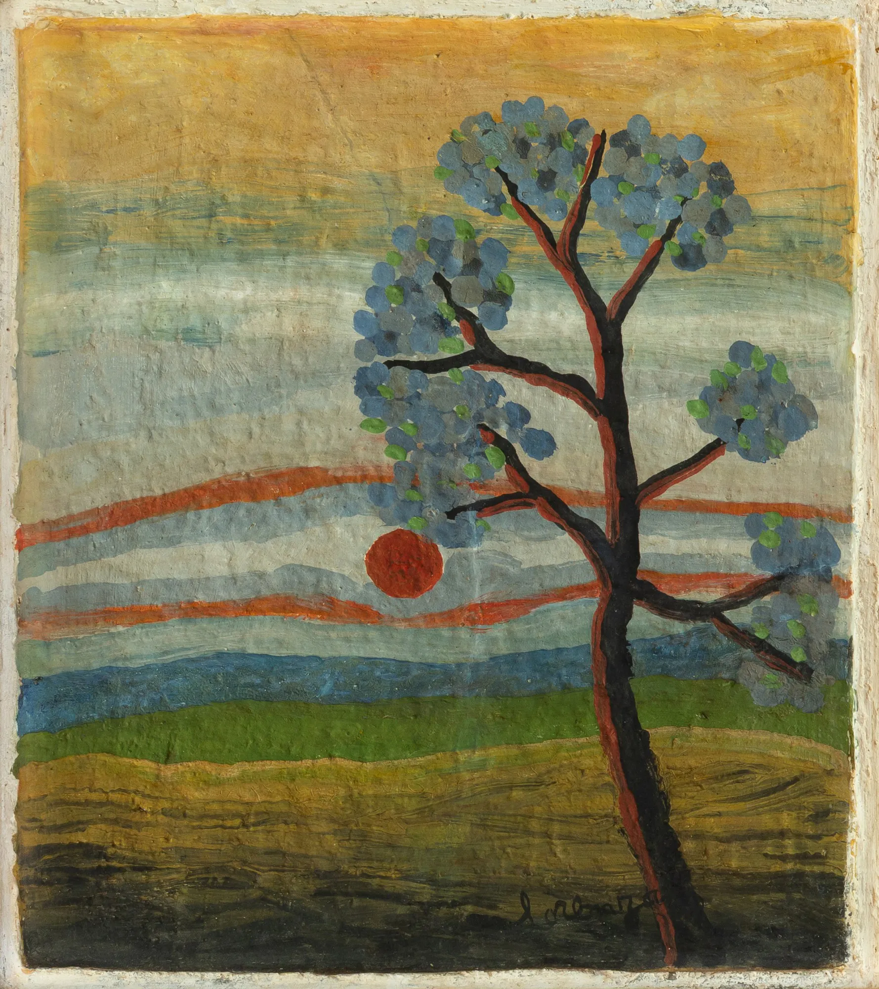 Amadeo Lorenzato - Árvore no Pôr do Sol