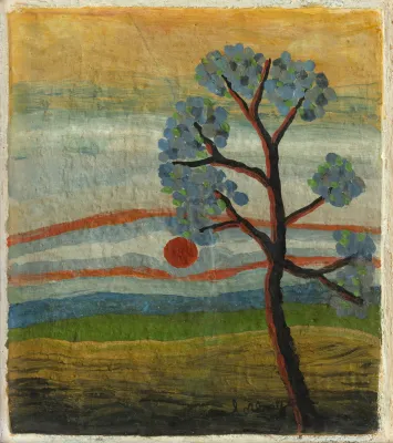 Amadeo Lorenzato - Árvore no Pôr do Sol