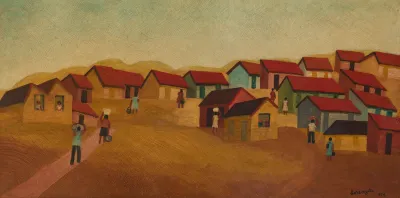 Amadeo Lorenzato - Casario com Montanhas