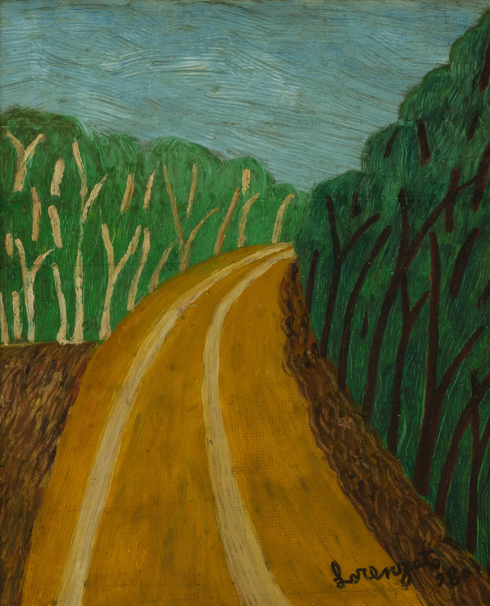 Amadeo Lorenzato - Estrada com Floresta