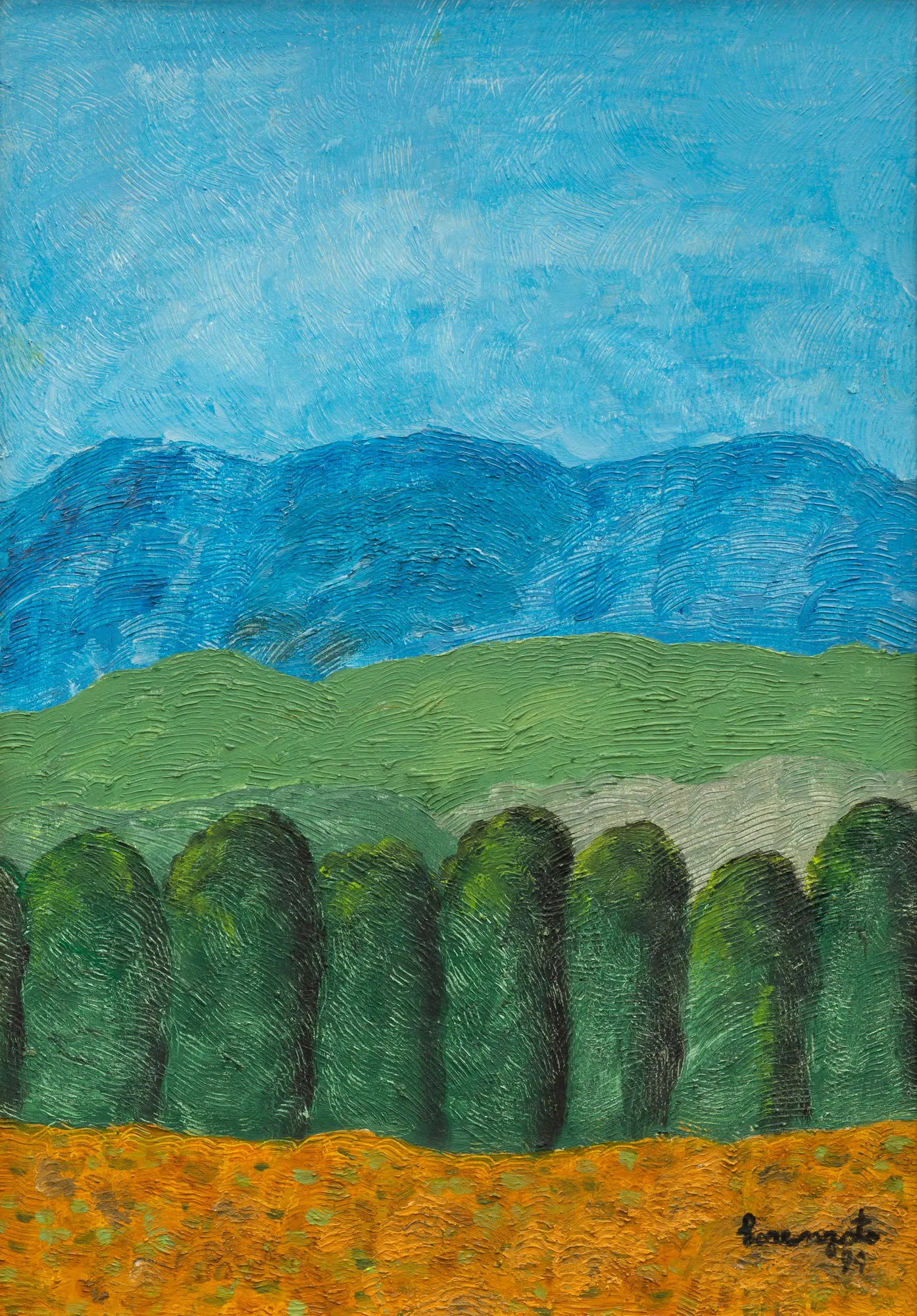 Amadeo Lorenzato - Montanhas com Pinheiros