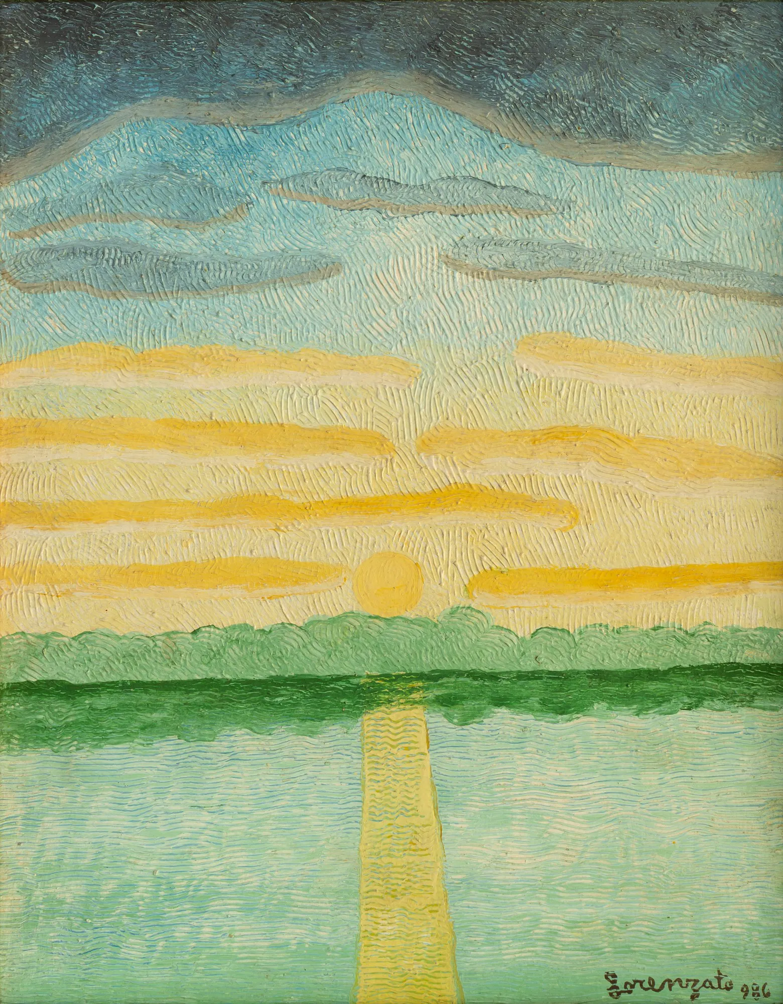 Amadeo Lorenzato - Pôr do Sol na Lagoa