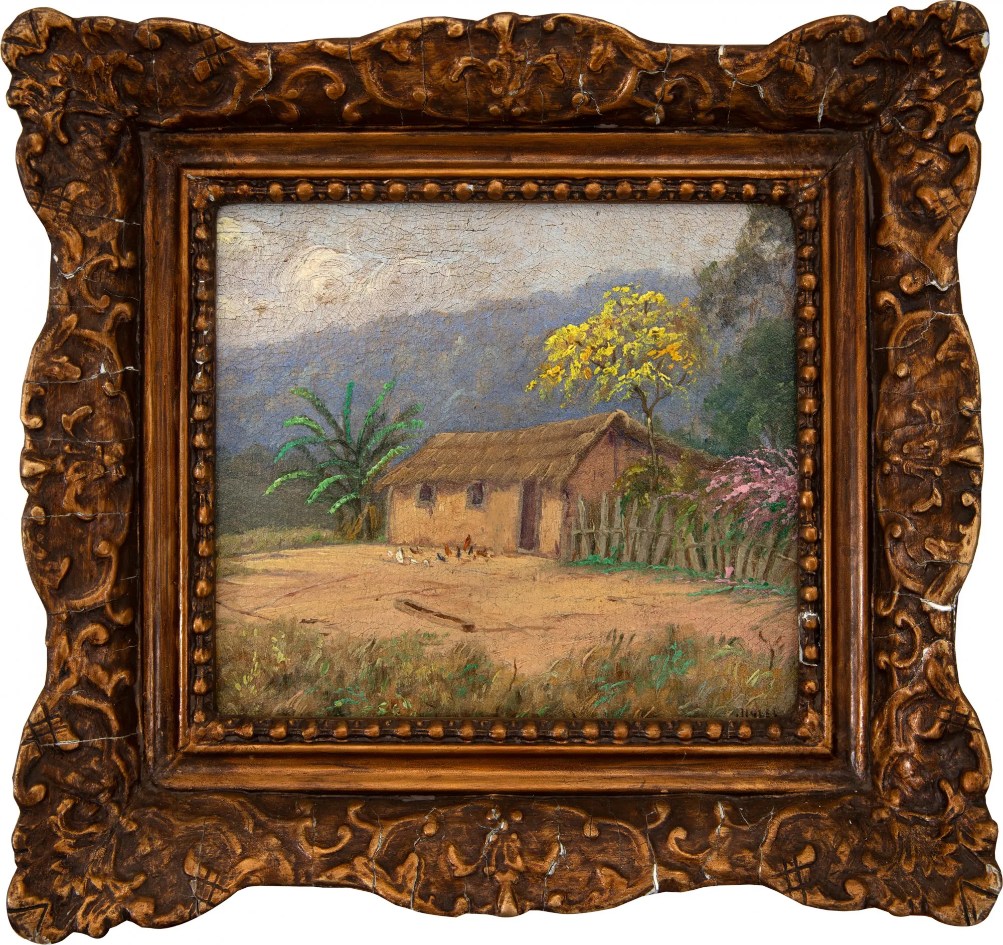 Campos Ayres - Sítio com Ypê Amarelo