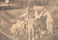 Candido Portinari - Menina com Cavalos