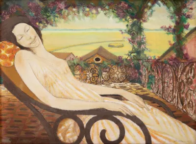 Carmélio Cruz - Moça na Cadeira de Balanço
