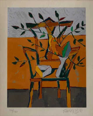 Chen Kong Fang - Cadeira com Vaso de Flor