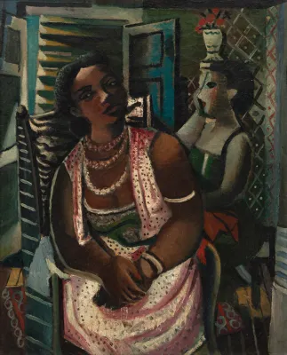 Di Cavalcanti - Mulata Sentada Com Colares