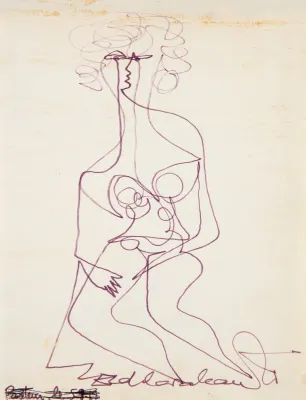 Di Cavalcanti - Mulher com Linhas