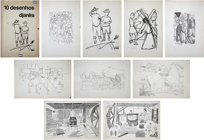 Djanira da Motta e Silva - Álbum Com 9 Desenhos de Reproduções De Djanira