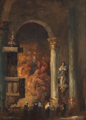Edgard Oehlmeyer - Interior da Igreja