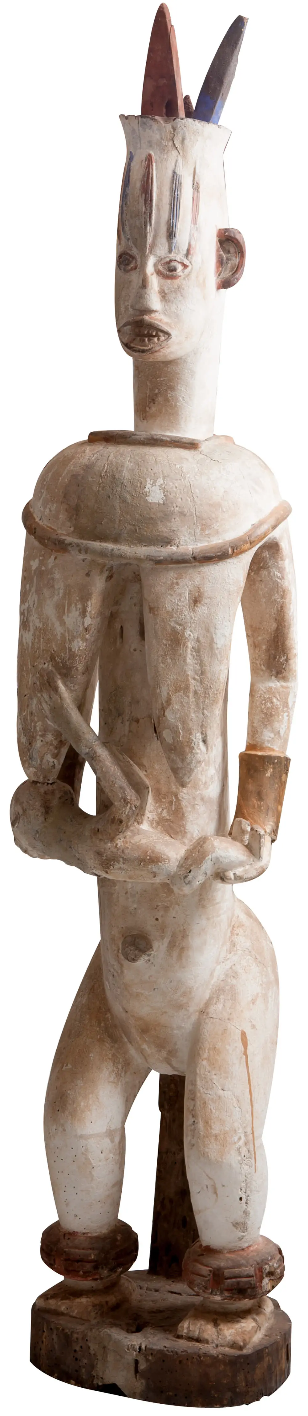 Edjo - Figura de Santuário Urhobo (ancestral feminino e bebê)