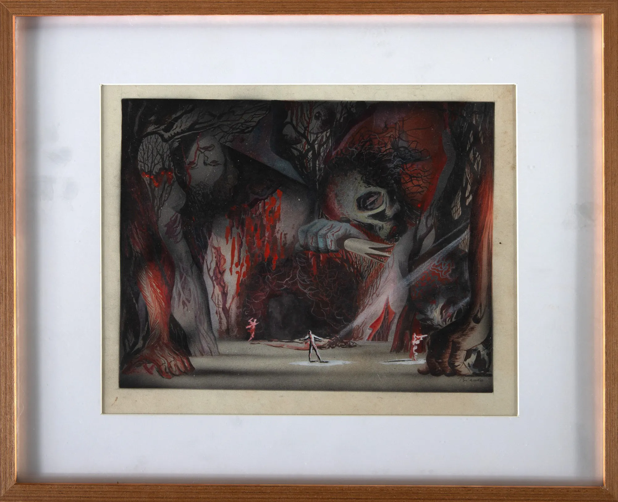 Enrico Bianco - Estudo para Cenário Ballet "Dança Macabra"