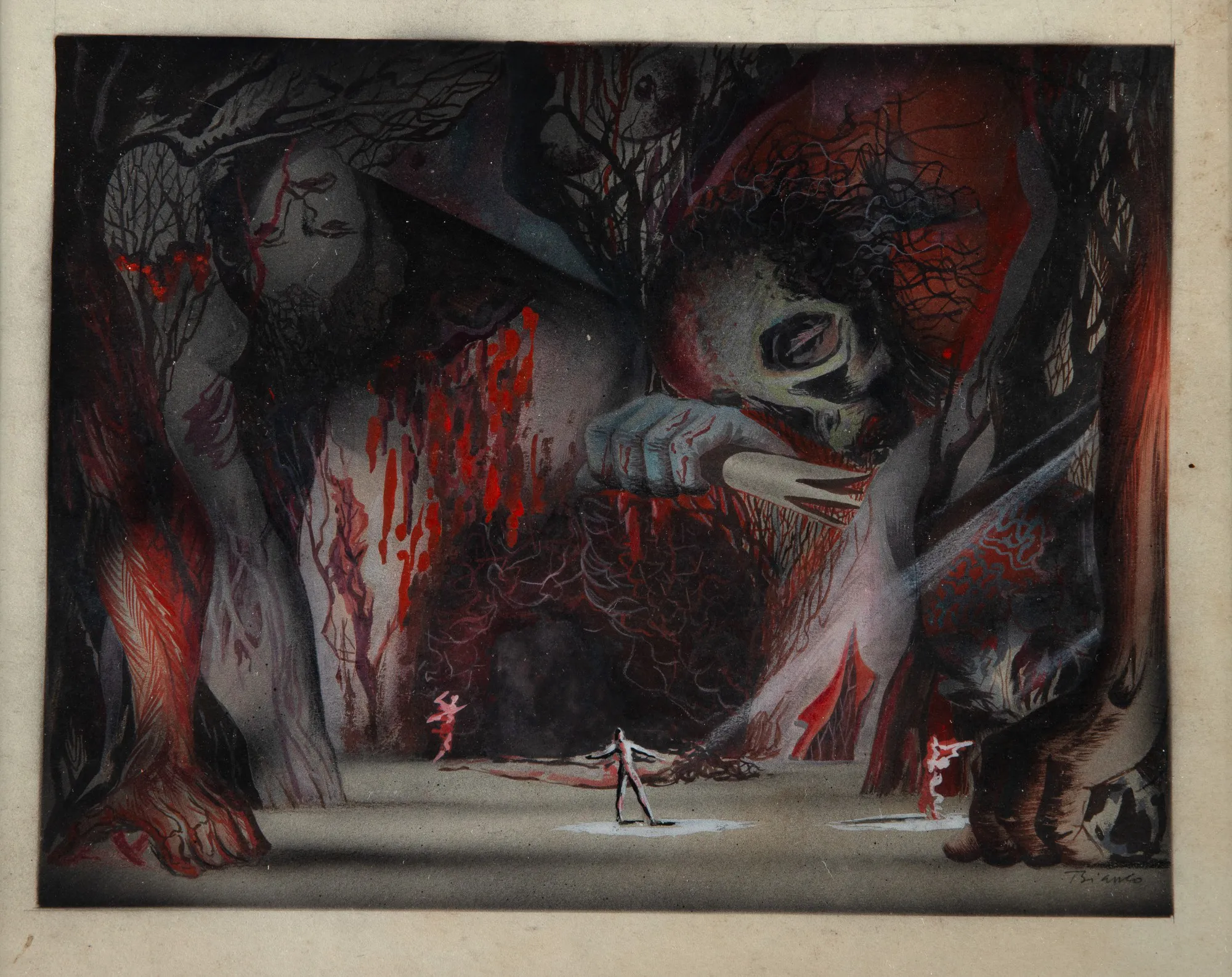 Enrico Bianco - Estudo para Cenário Ballet "Dança Macabra"