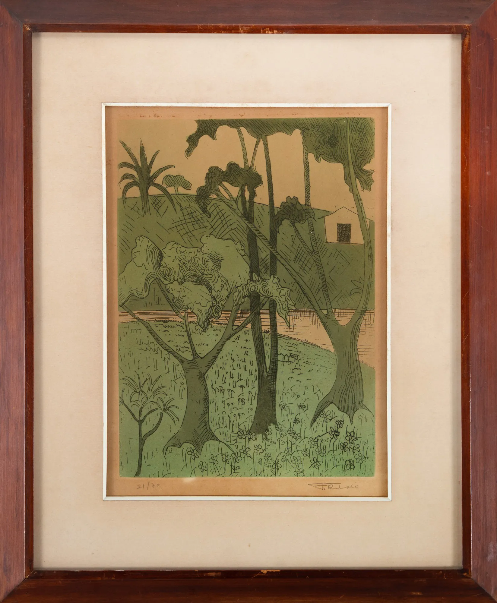 Francisco Rebolo - Paisagem com Casa