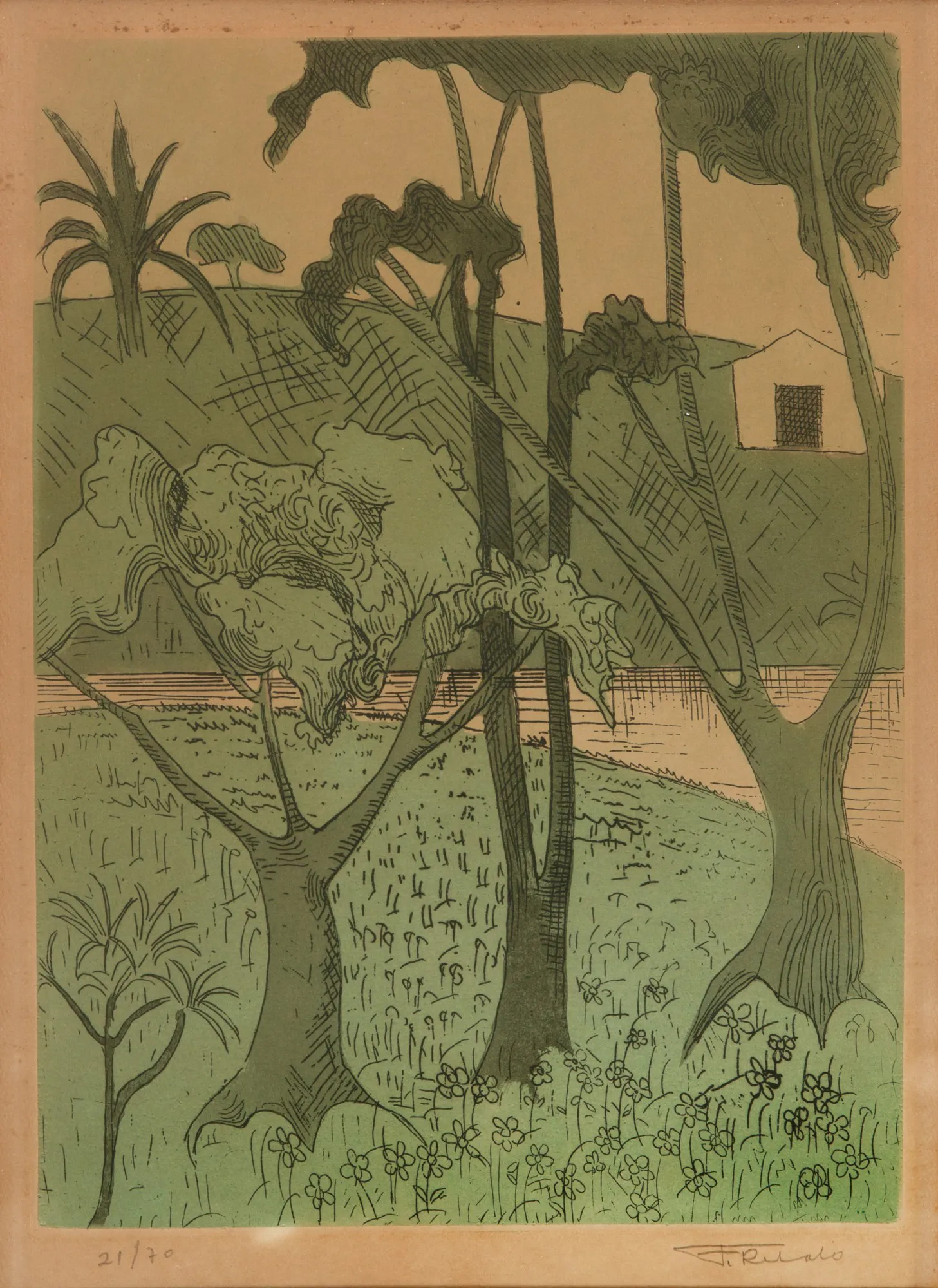 Francisco Rebolo - Paisagem com Casa