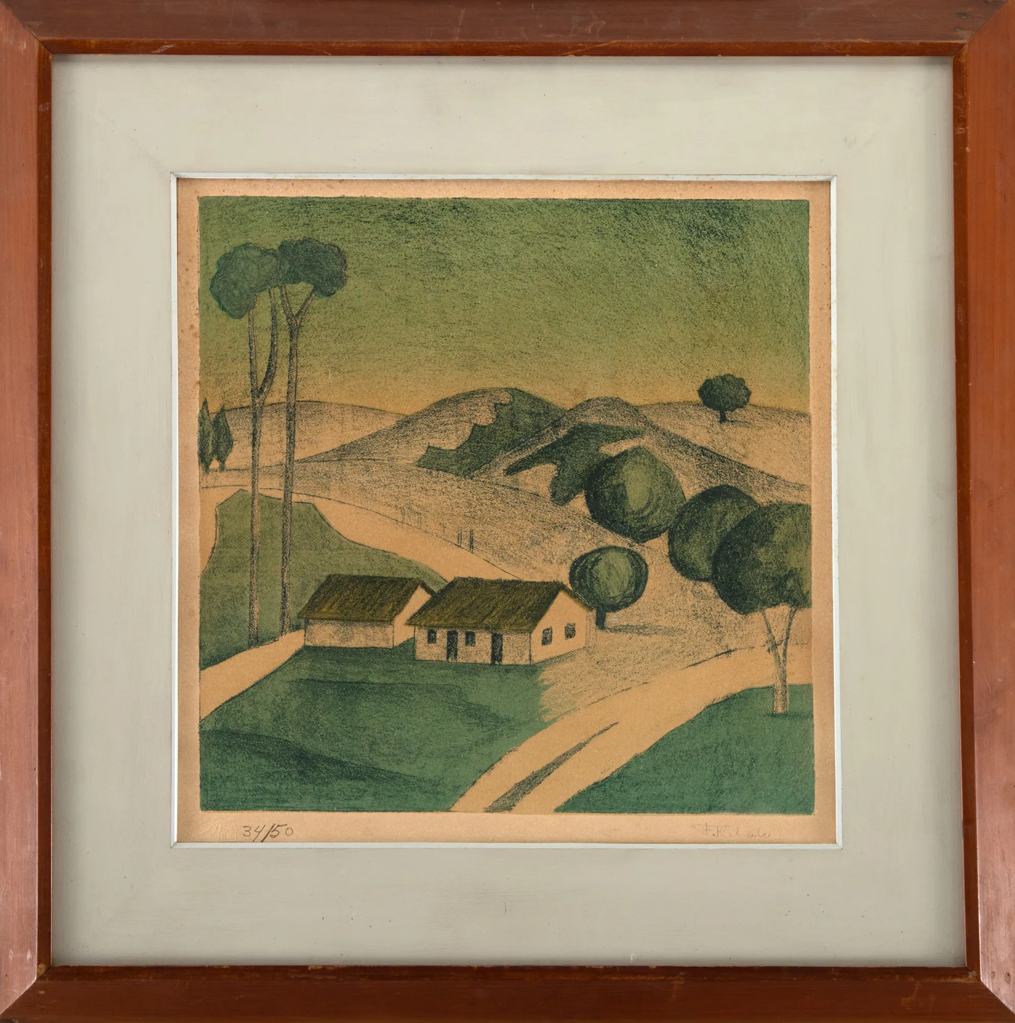 Francisco Rebolo - Paisagem com Casas