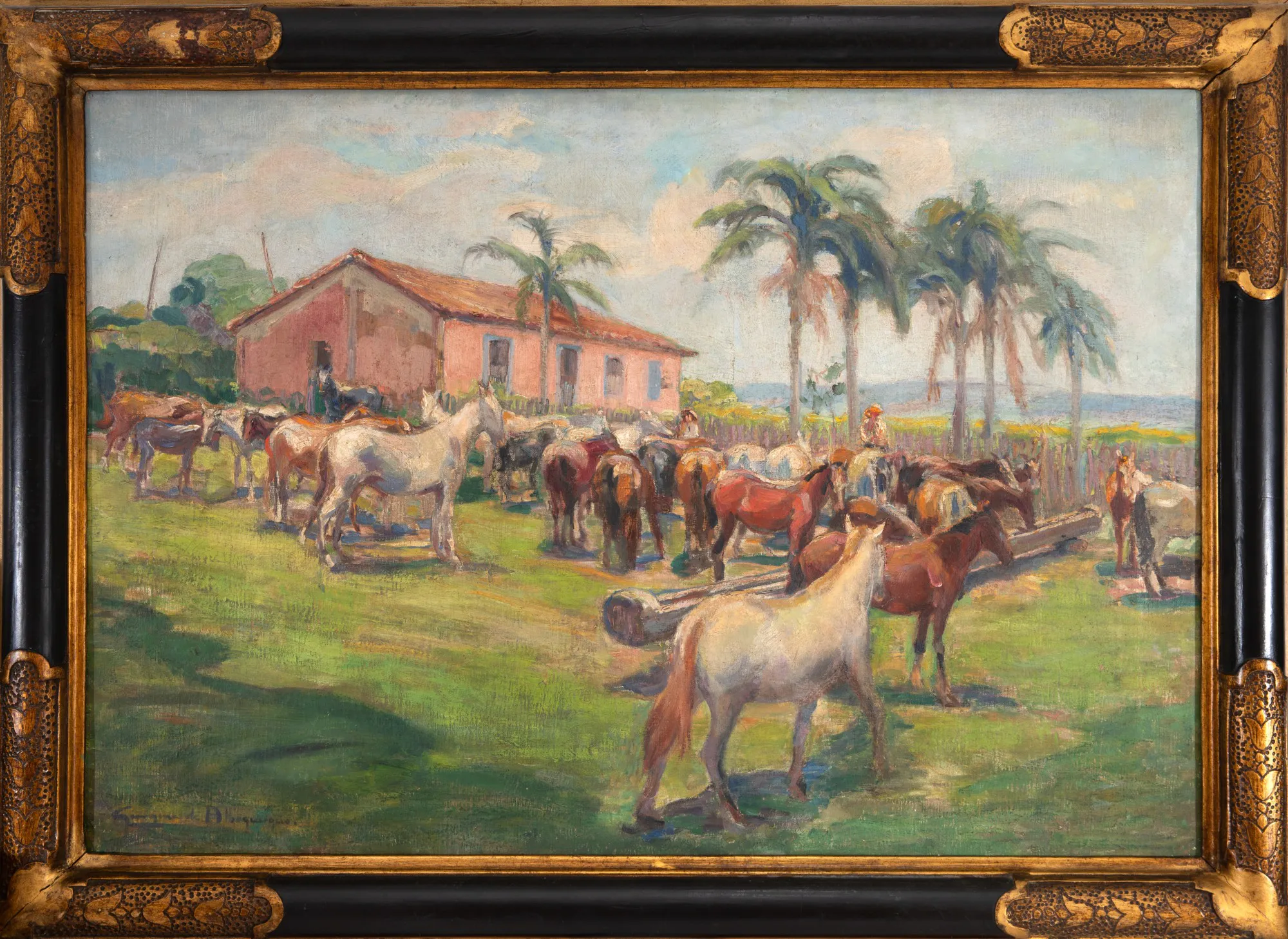 Georgina de Albuquerque - Cena com cavalos