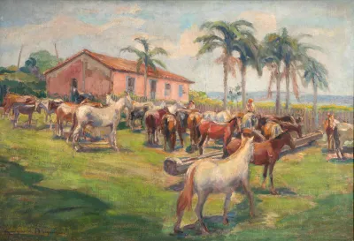 Georgina de Albuquerque - Cena com cavalos