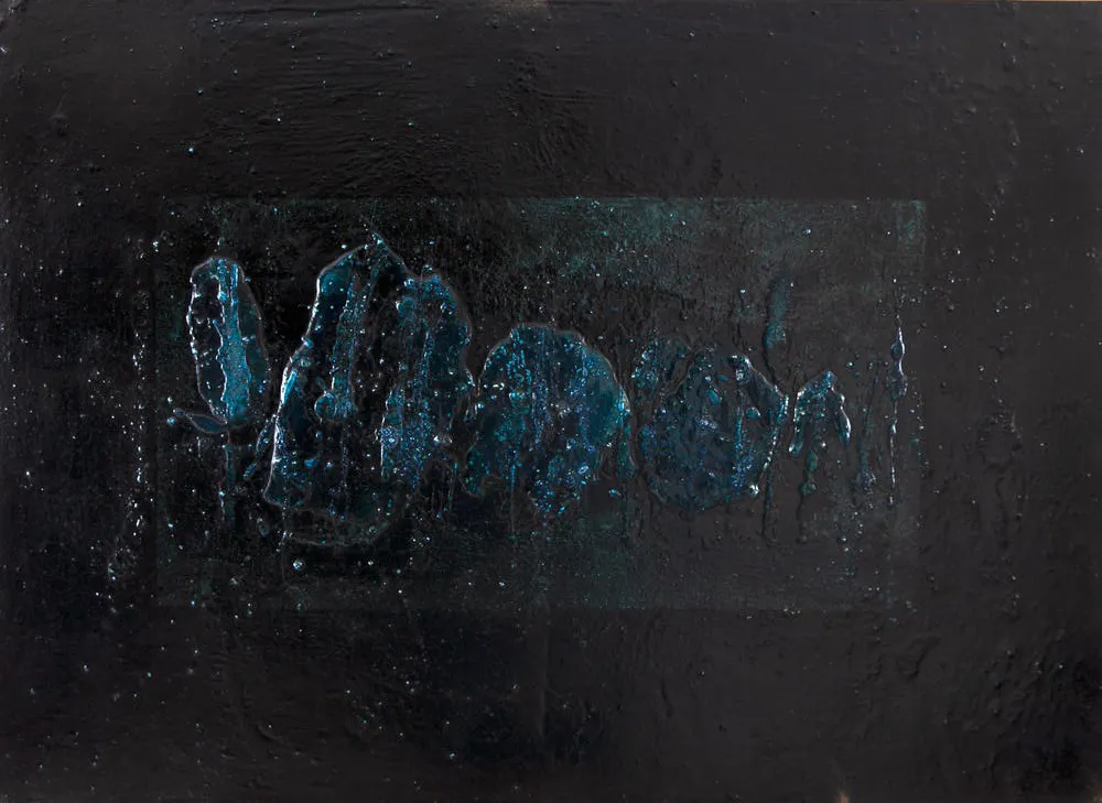 Kazuo Wakabayashi - Cinco formas azuis no preto