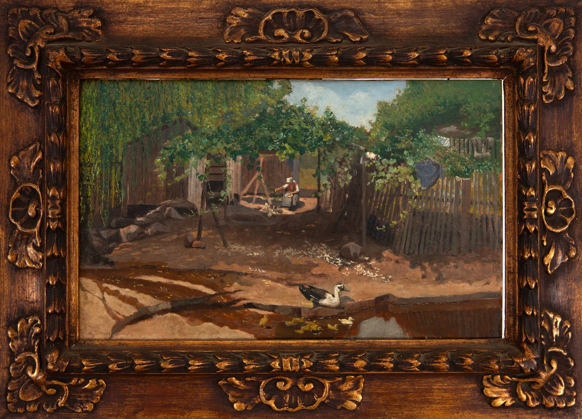 Pedro Weingärtner - Backyard With Ducks - Garibaldi