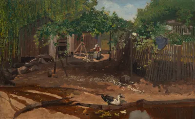Pedro Weingärtner - Backyard With Ducks - Garibaldi