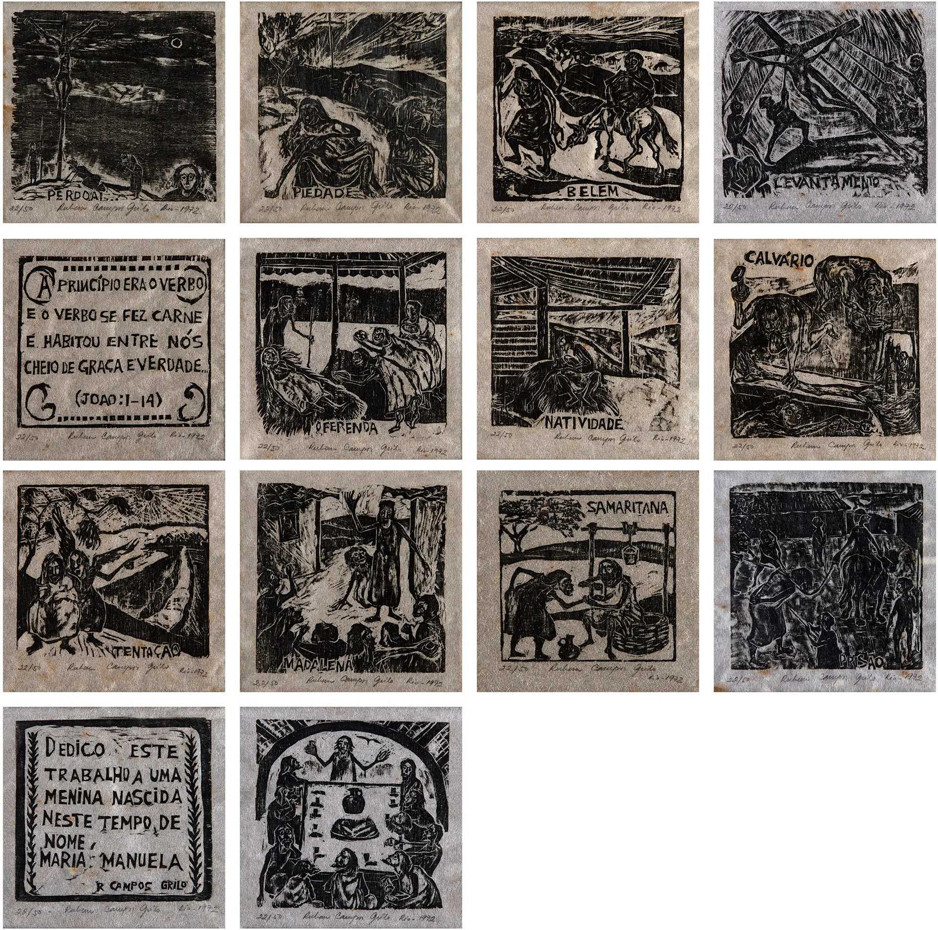 Rubem Grilo - 26 Xilogravuras e Capa