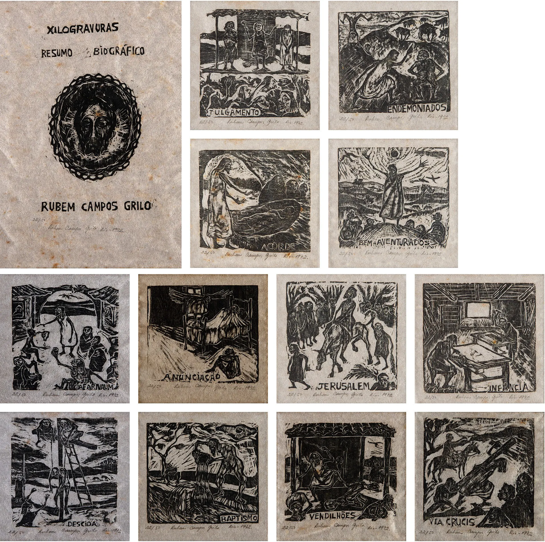 Rubem Grilo - 26 Xilogravuras e Capa