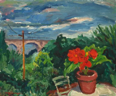 Tadashi Kaminagai - Paisagem com Flor