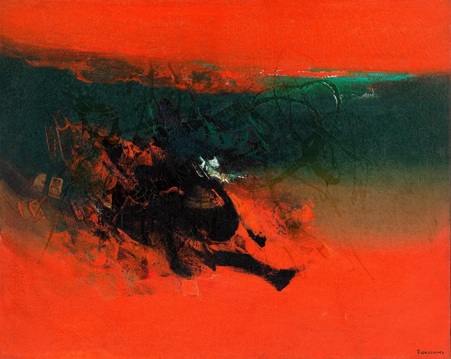 Tikashi Fukushima - Abstract In Red