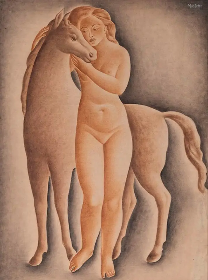 Vicente do Rego Monteiro - Nu e Cavalo
